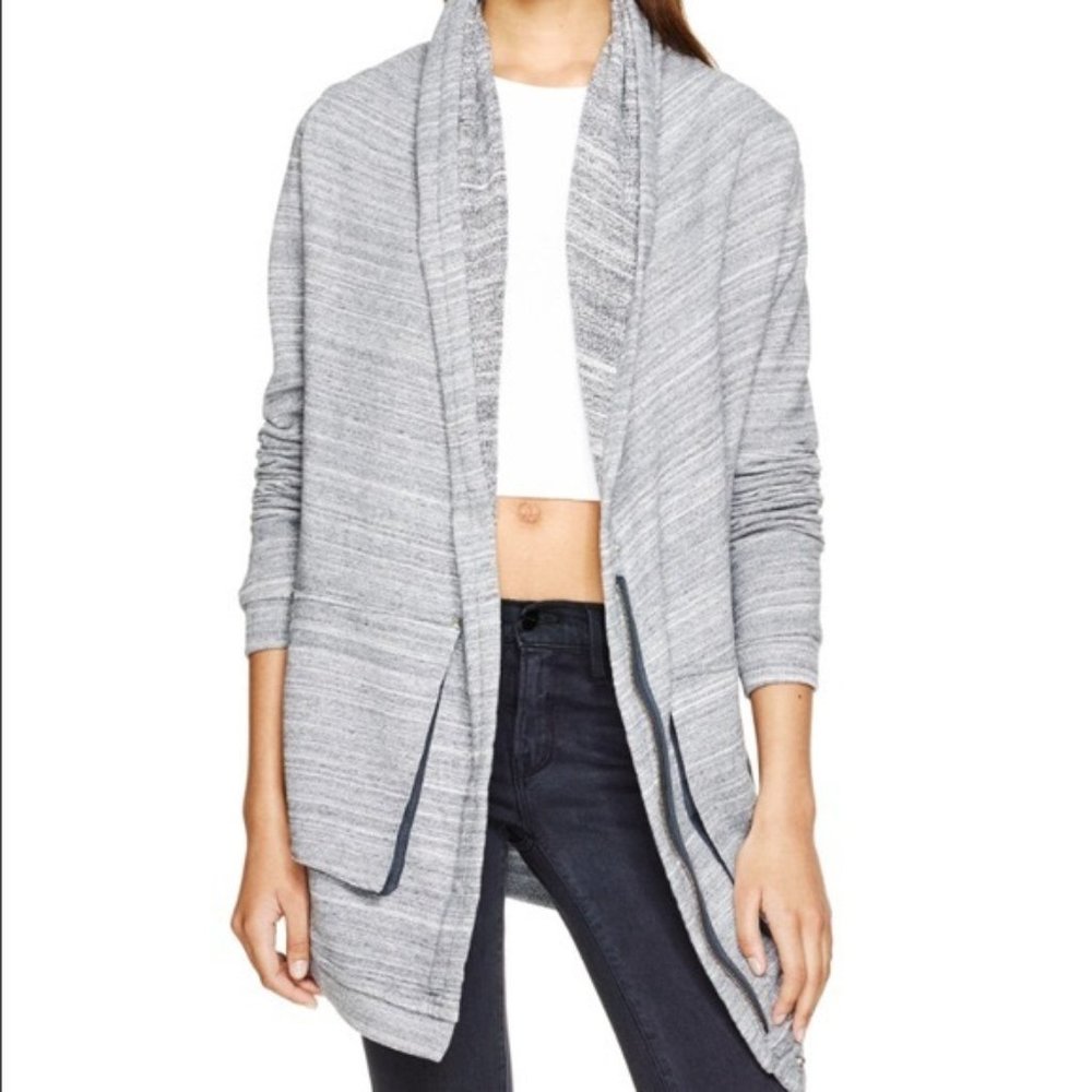 Aritzia Wilfred Free Rousseau Grey Zip Sweater
